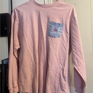Southern Marsh Pink Shirt with Blue Logo